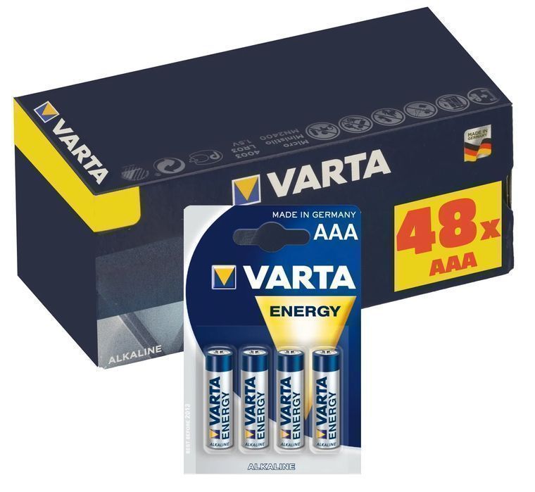 Zestaw 48x baterie alkaliczne AAA VARTA R3 Energy małe paluszki 48 szt