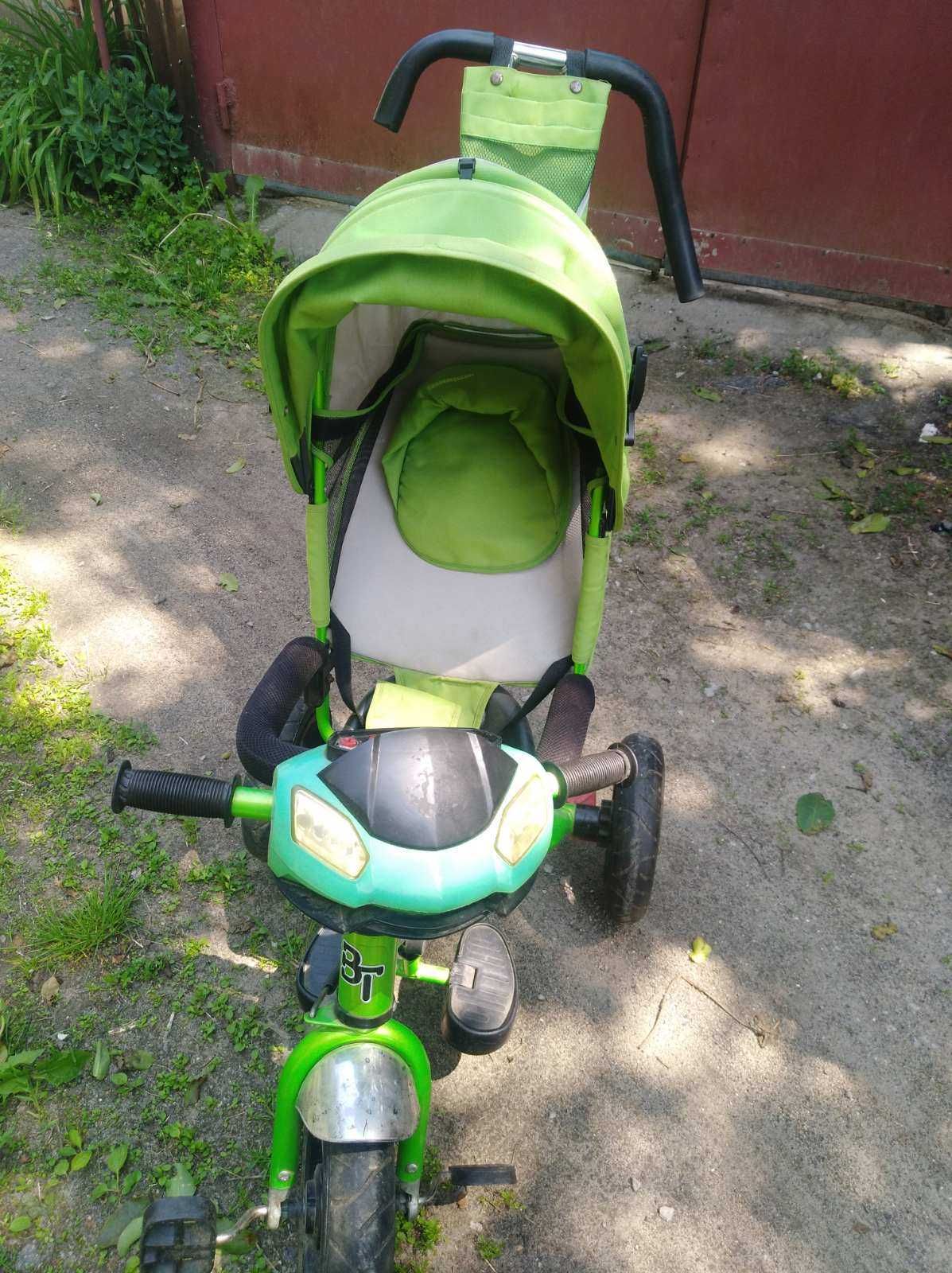 Продам детский трехколесный велосипед коляску с ручкой Tilly Camaro