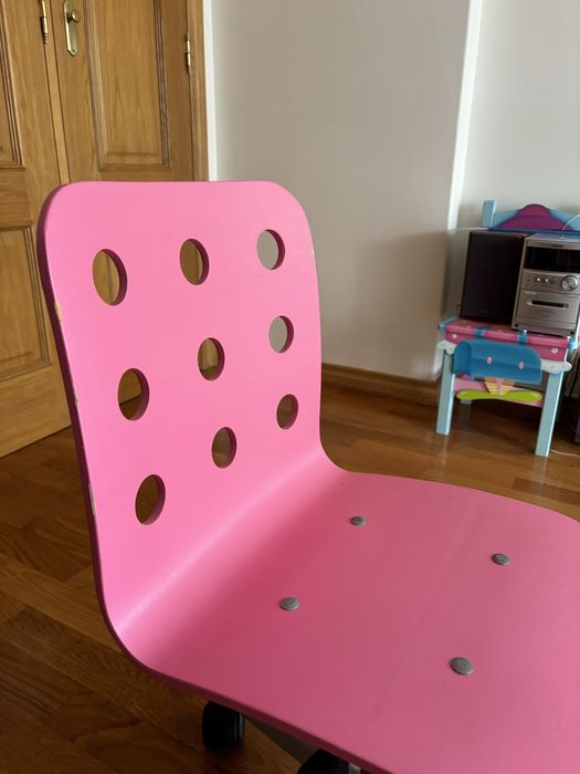 Cadeira de secretária rosa