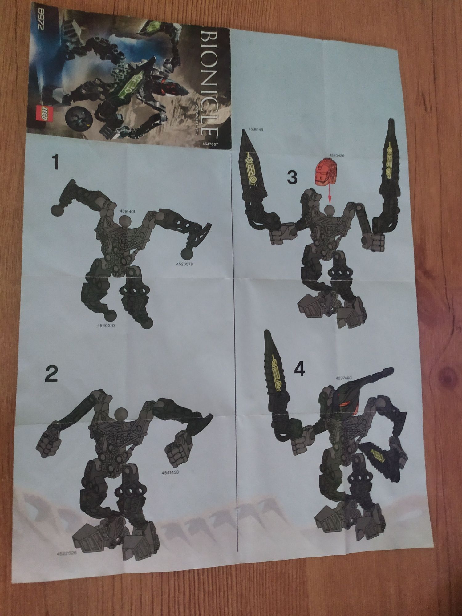 Lego Bionicle 8972 Atakus instrukcja