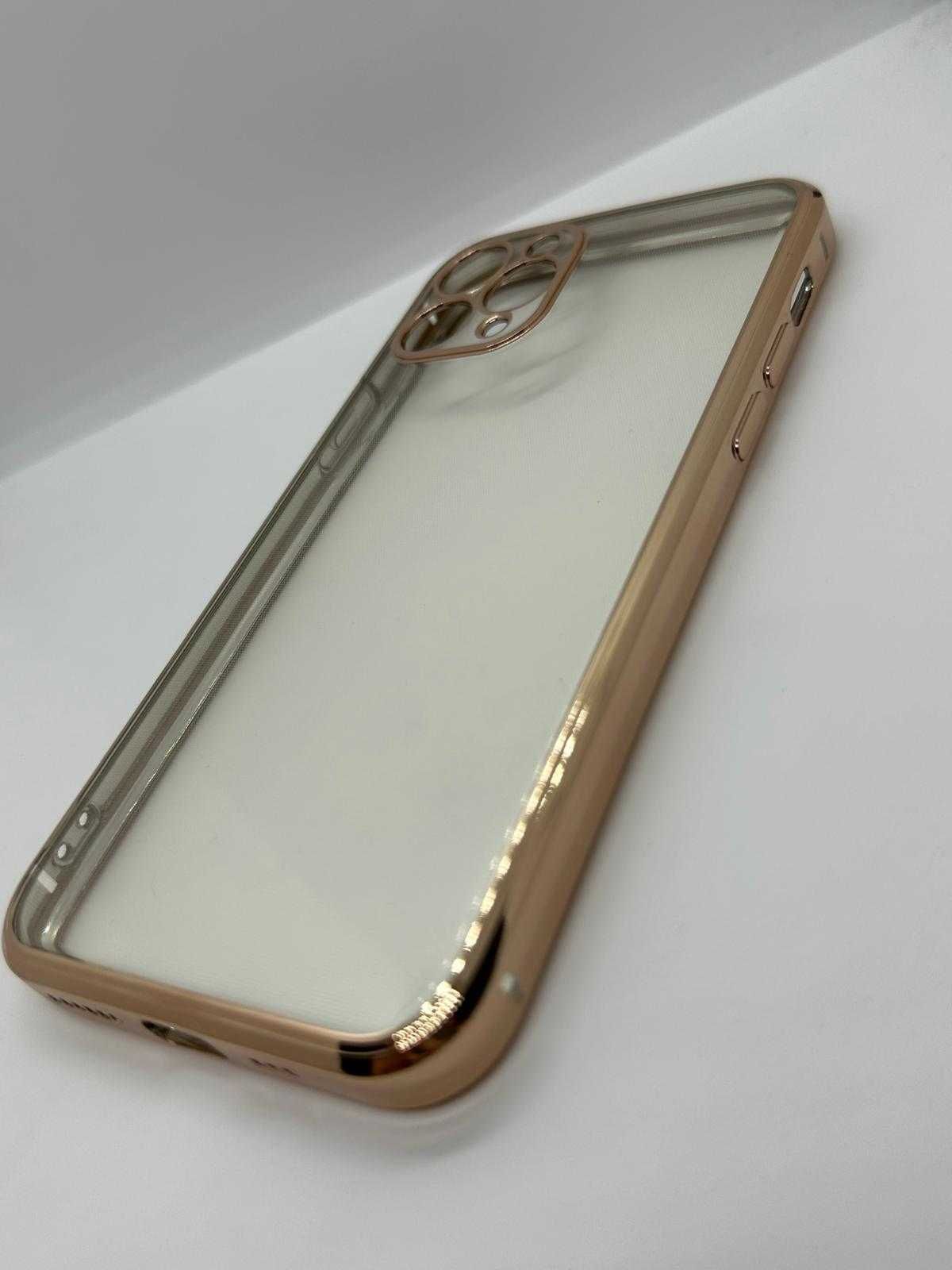 Obudowa do telefonu Etui Case Iphone 11 Pro Przeźroczysto-Złote kod 51