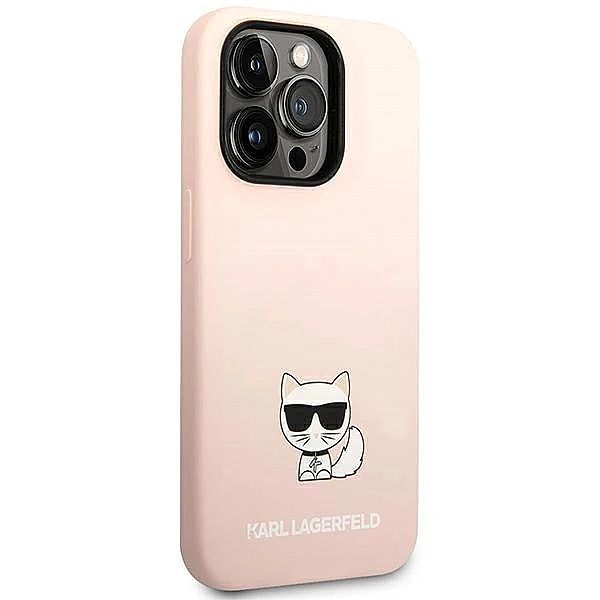 Etui Karl Lagerfeld Silicone Choupette Body na iPhone 14 Pro - jasnoró