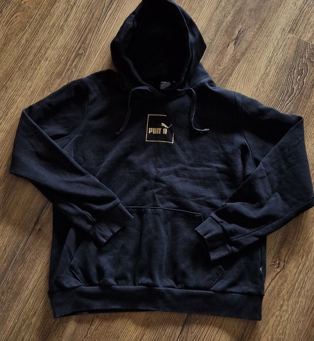 Bluza czarna z kapturem Puma roz.L damska