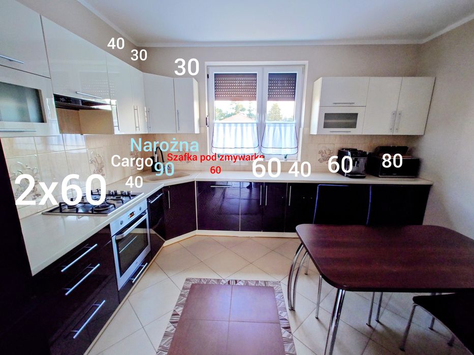 Zestaw mebli kuchennych lakierowanych blum 250x390