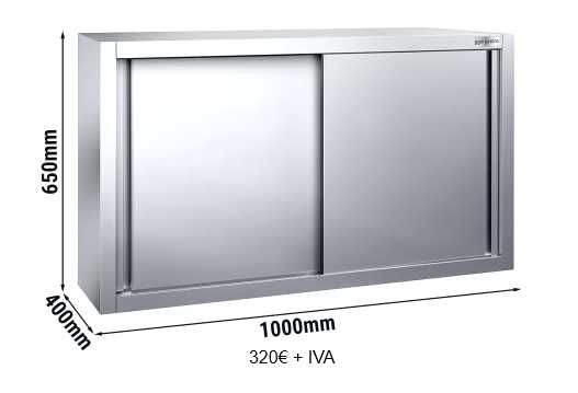 Armário inox aisi304 Arrumos/Louça, de parede 1000mm JÁ COM IVA - NOVO