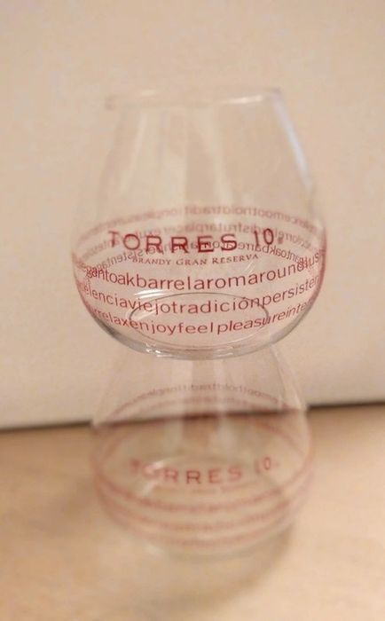 Zestaw: 2 kieliszki szklaneczki Torres 10 brandy szkło