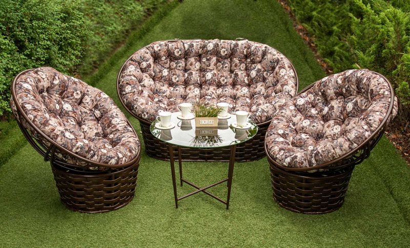 Плетёная Мебель "Фемели Альфа" для дачи. Комплект Садовой мебели