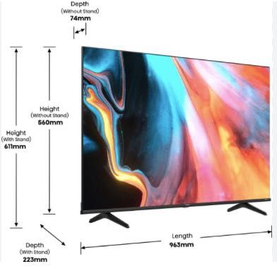 QLED Hisense 43" 43E7HQ 4K UHD HDR smart VIDAA wi-fi Dolby Vision