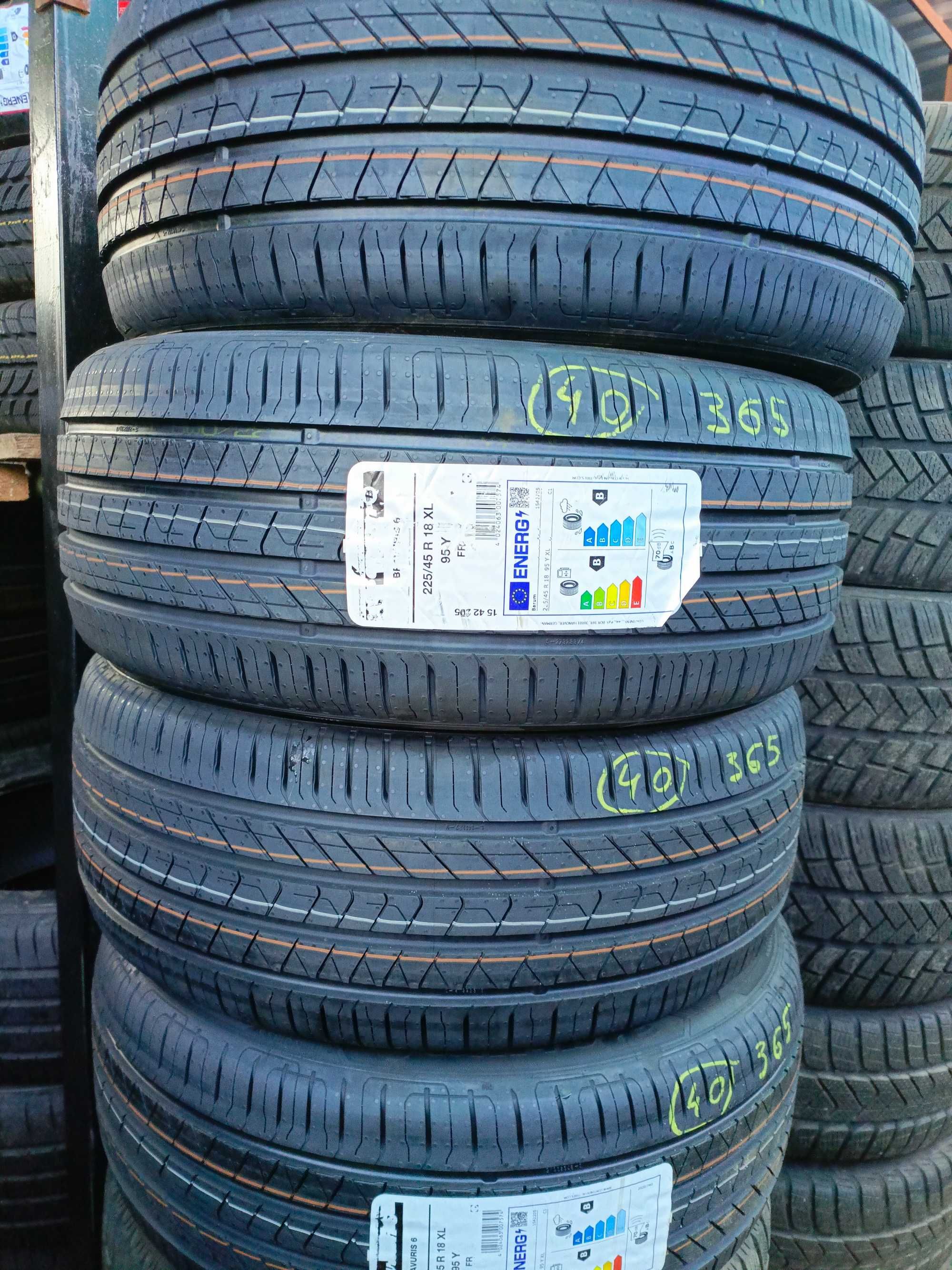 Nowe opony letnie 225/45/18 Barum 2025r 8 sztuki