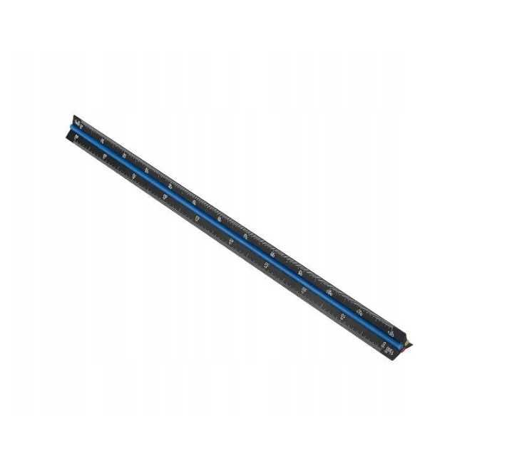 Parkside linijka trójkątna aluminiowa 30 cm 6 skal