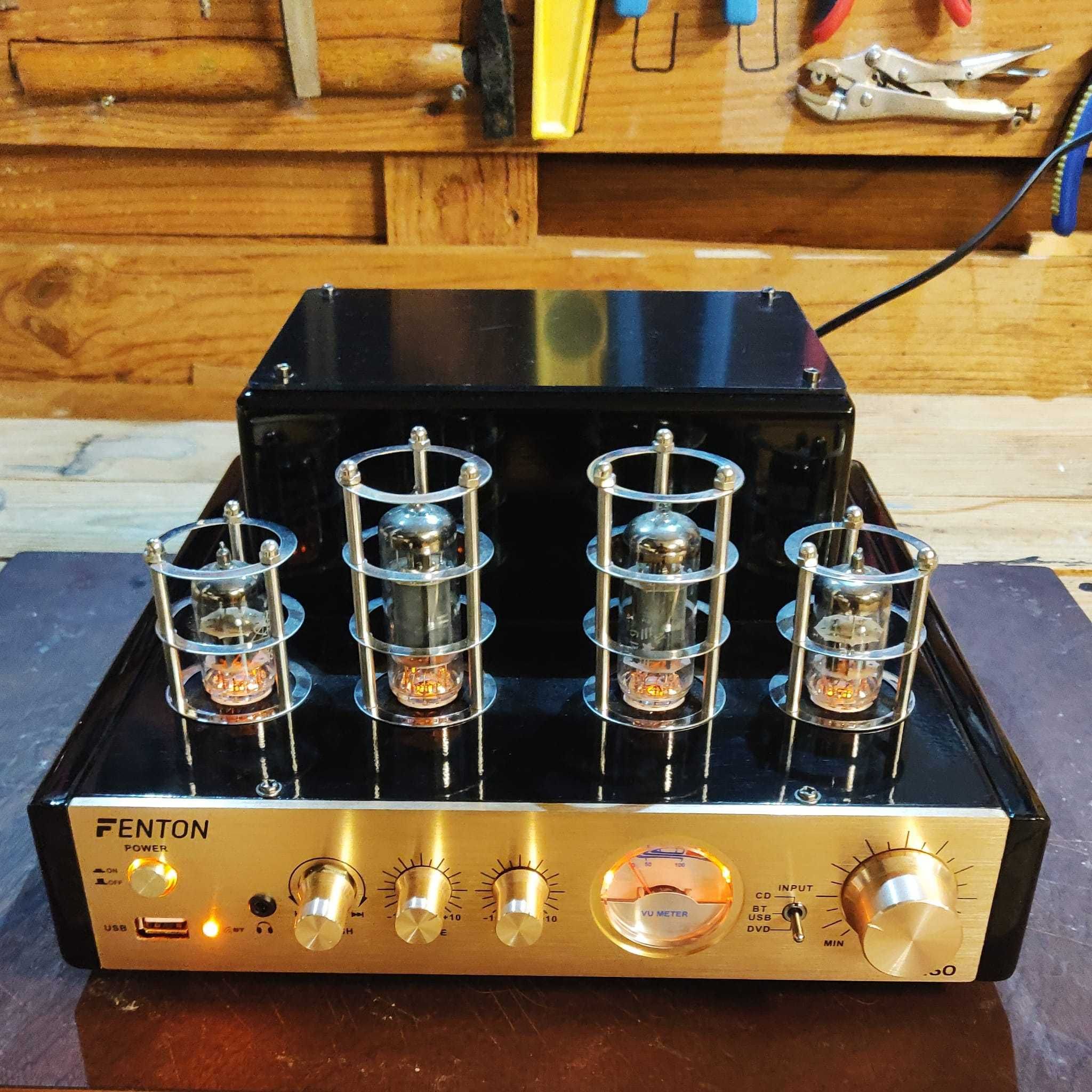 amplificador de válvulas vintage fenton - bluetooth e mp3