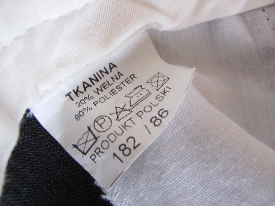 Garnitur marynarka + spodnie wzrost 182 cm, pas 86 cm