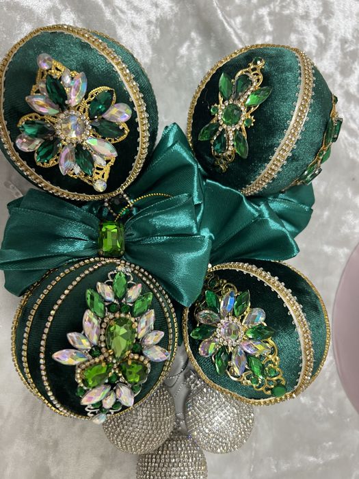 Ноногодние шары ручной работы, новорічні іграшки