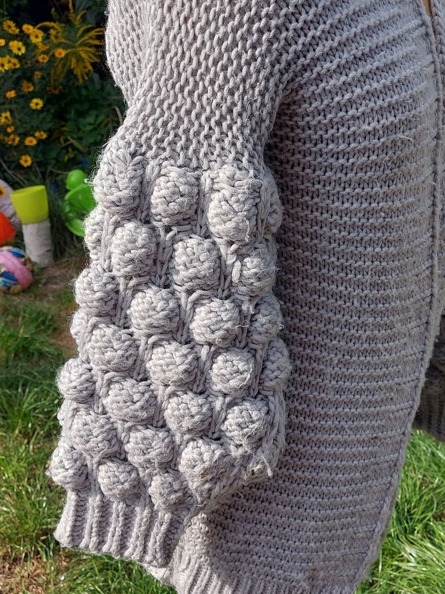 Kardigan damska zimowa rozmiar XL/2XL 10%wełna nietypowy
