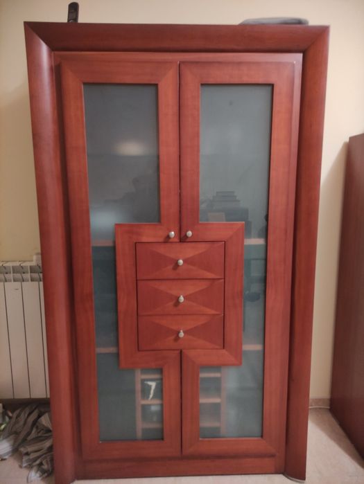 Conjunto de Sala Completo em Madeira Cerejeira