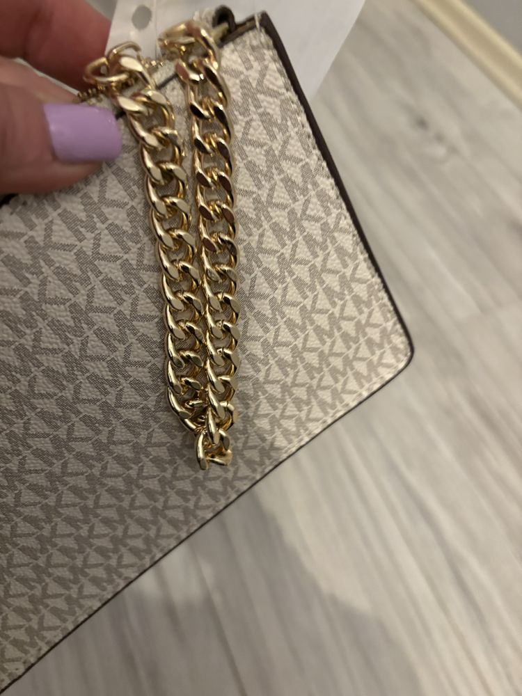 MK Michael Kors original nowa torebka z paskiem beź brąz mała k