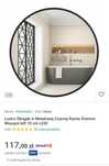 Lustro okrągłe loft w czarnej ramie 70 cm