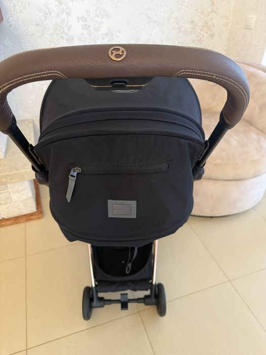 Коляска Cybex Coya Sepia Black шасі rosegold, Візочок Сайбекс Койя