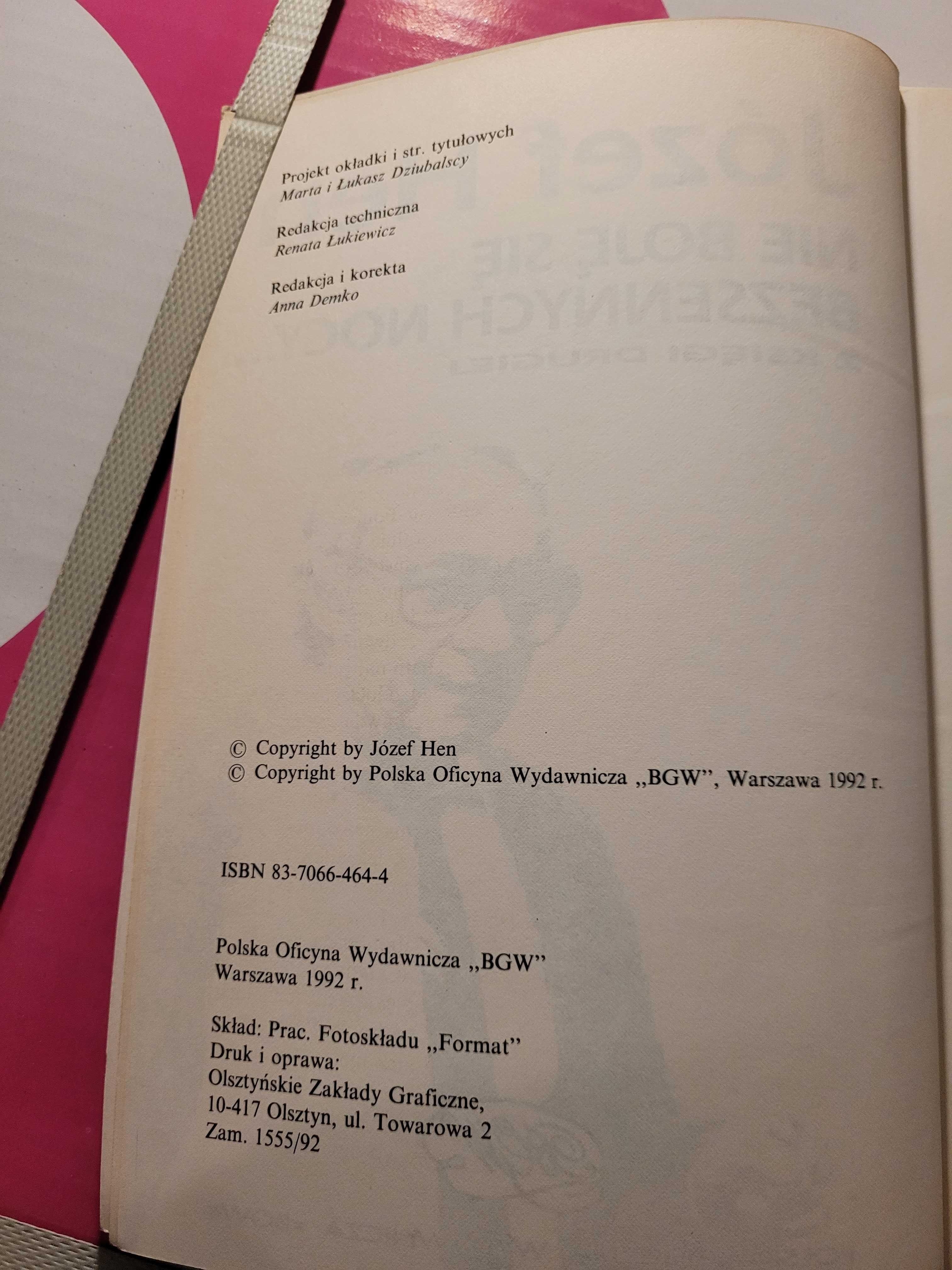 Józef Hen Nie boję się bezsennych nocy
