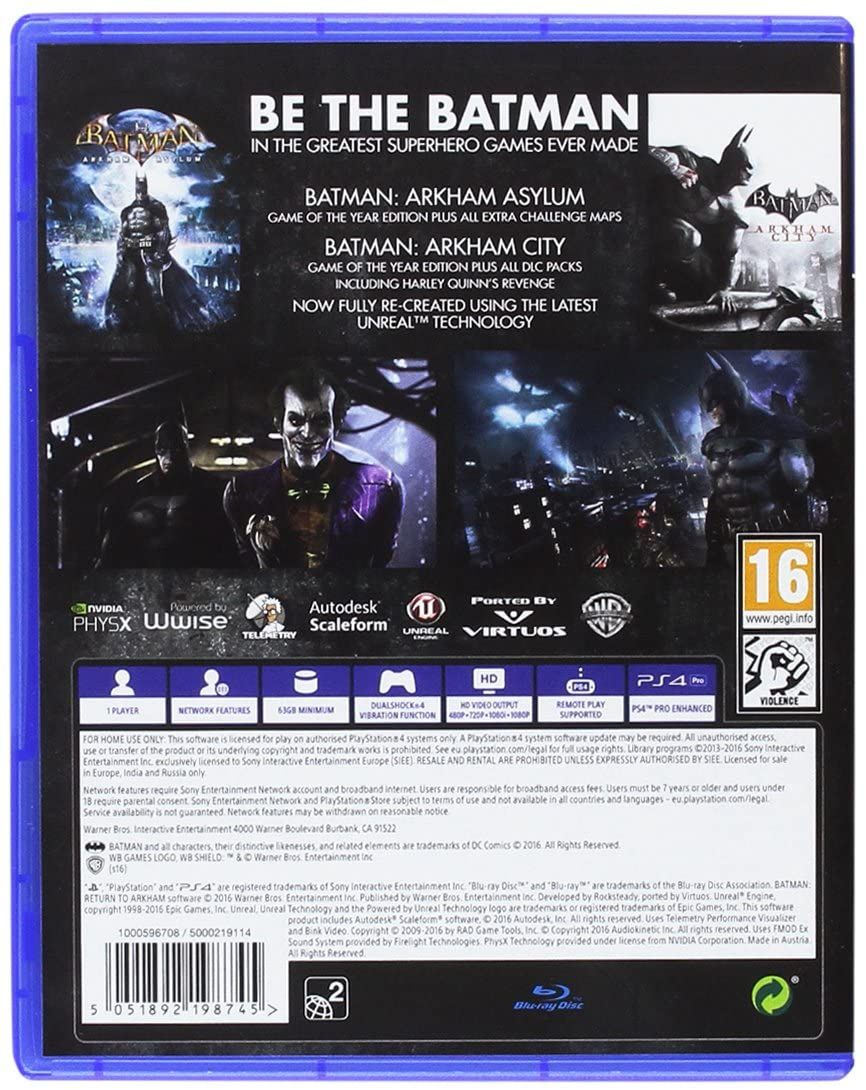 Batman Return to Arkham PL (PS4) Gra nowa w folii