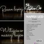 Witajcie w naszej bajce neon led ślub wesele dekoracja ścianki