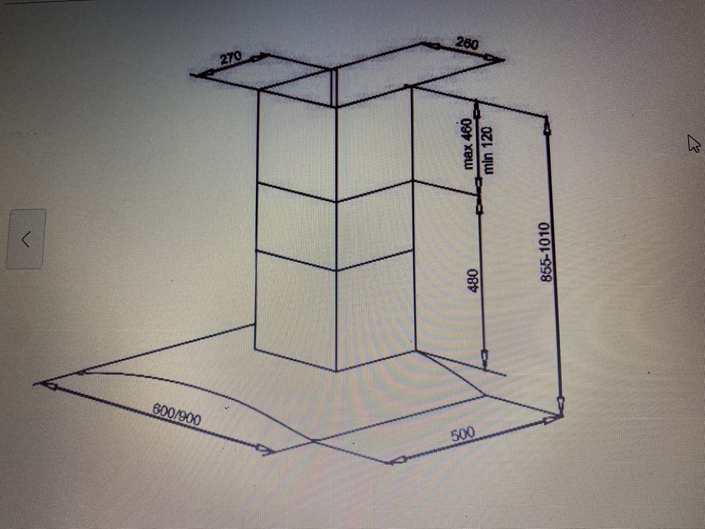 Okap kuchenny 600x900