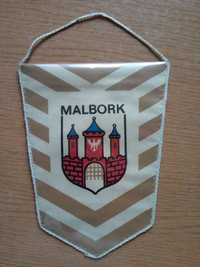 Proporczyk Malbork lata 80-te PRL godło orzeł bez korony