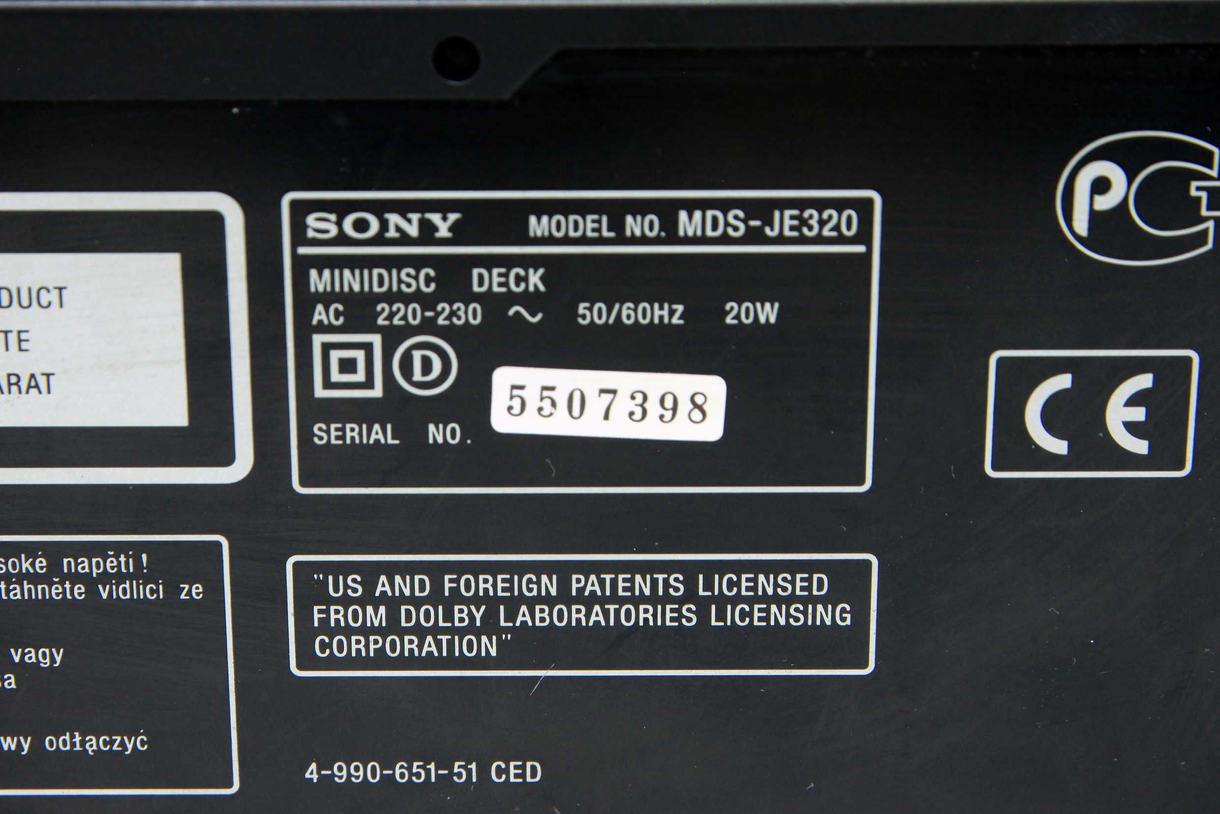 MD  Sony MDS-JE320