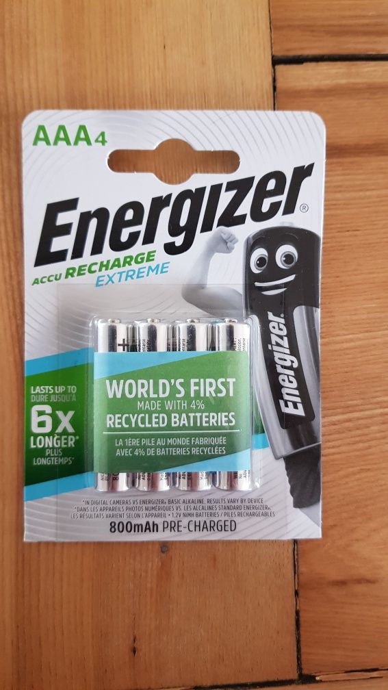 Akumulatorki AAA 800 mAh ENERGIZER Extreme (4 szt.)