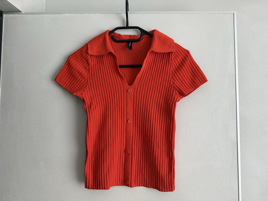 Продам кораловий топ в рубчик