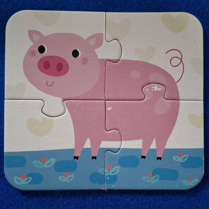 Puzzle dla dzieci - zwierzęta gospodarskie 5 szt. Po 4 duże elementy