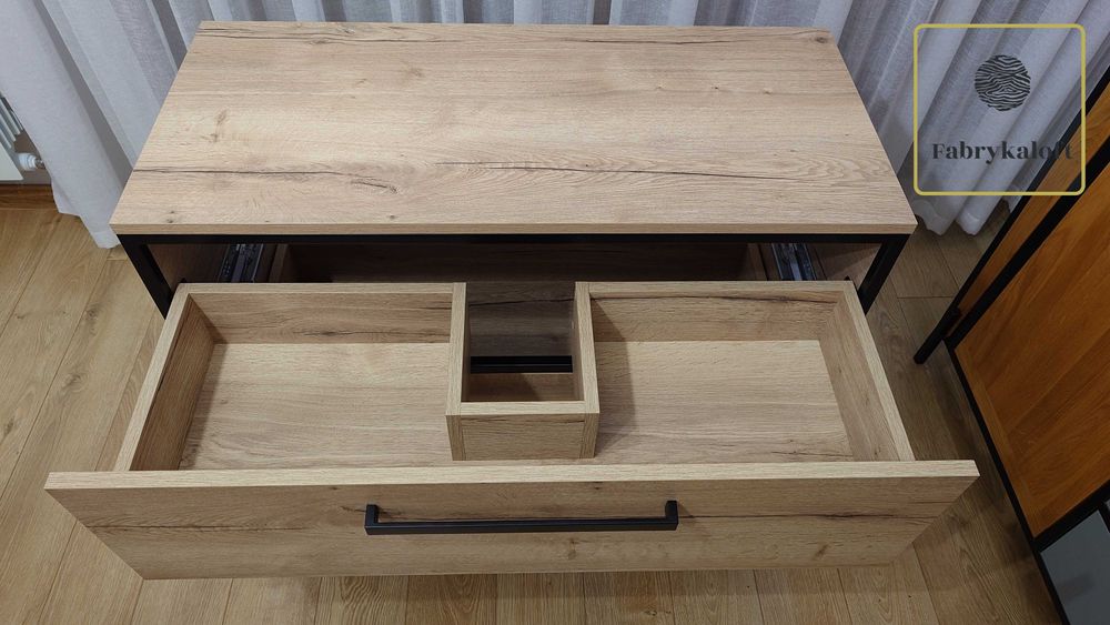 Szafka łazienkowa DĄB Halifax loft Fabrykaloft 100 x 45 x 75 cm Blum