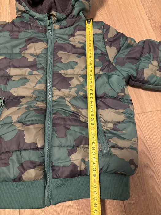 Kurtka zimowa chłopięca polar ciepła ocieplana Pepco 122 moro zielony