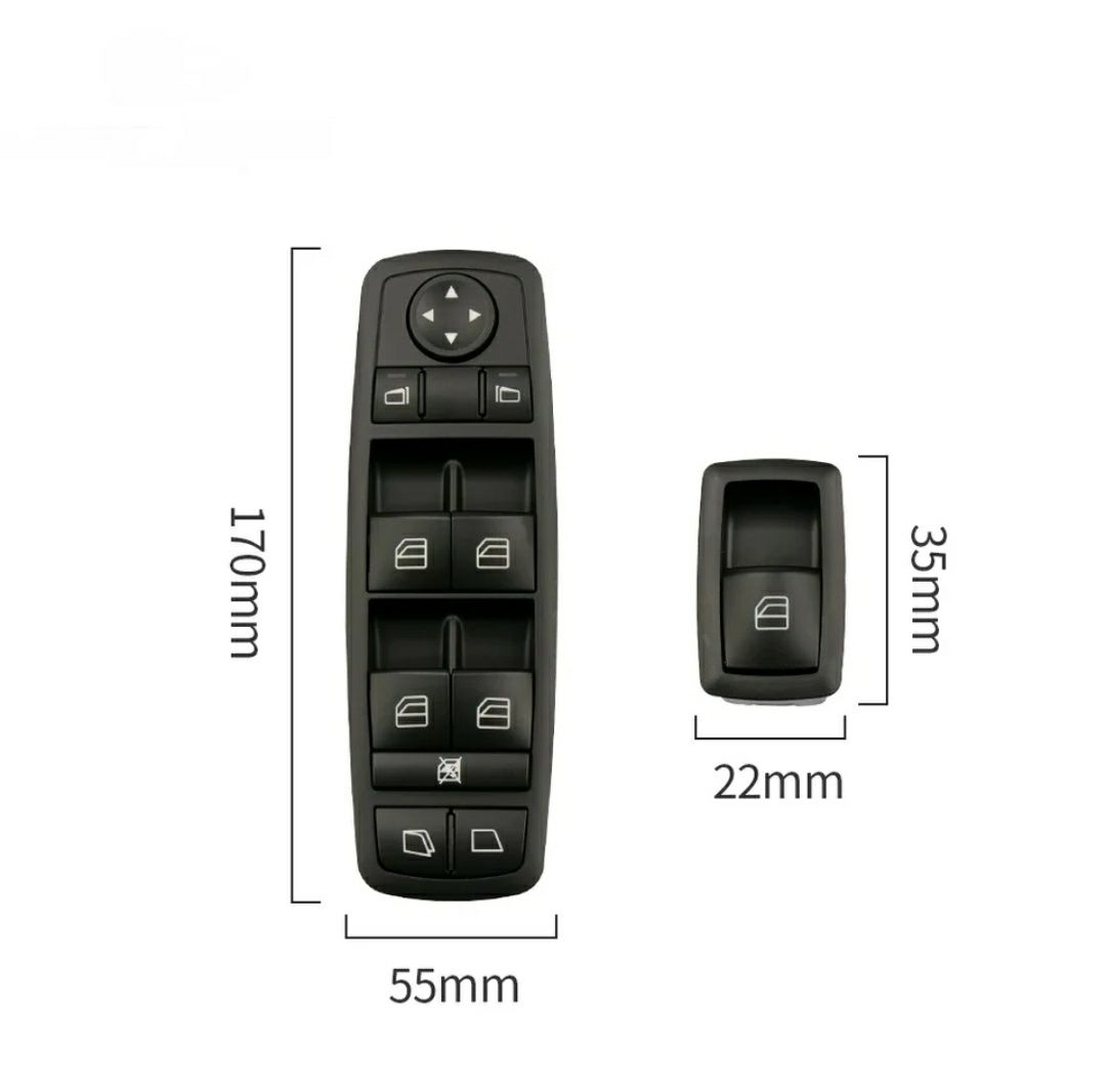 Interruptor comando janela elétrica Mercedes Benz classe A, B, GL, ML
