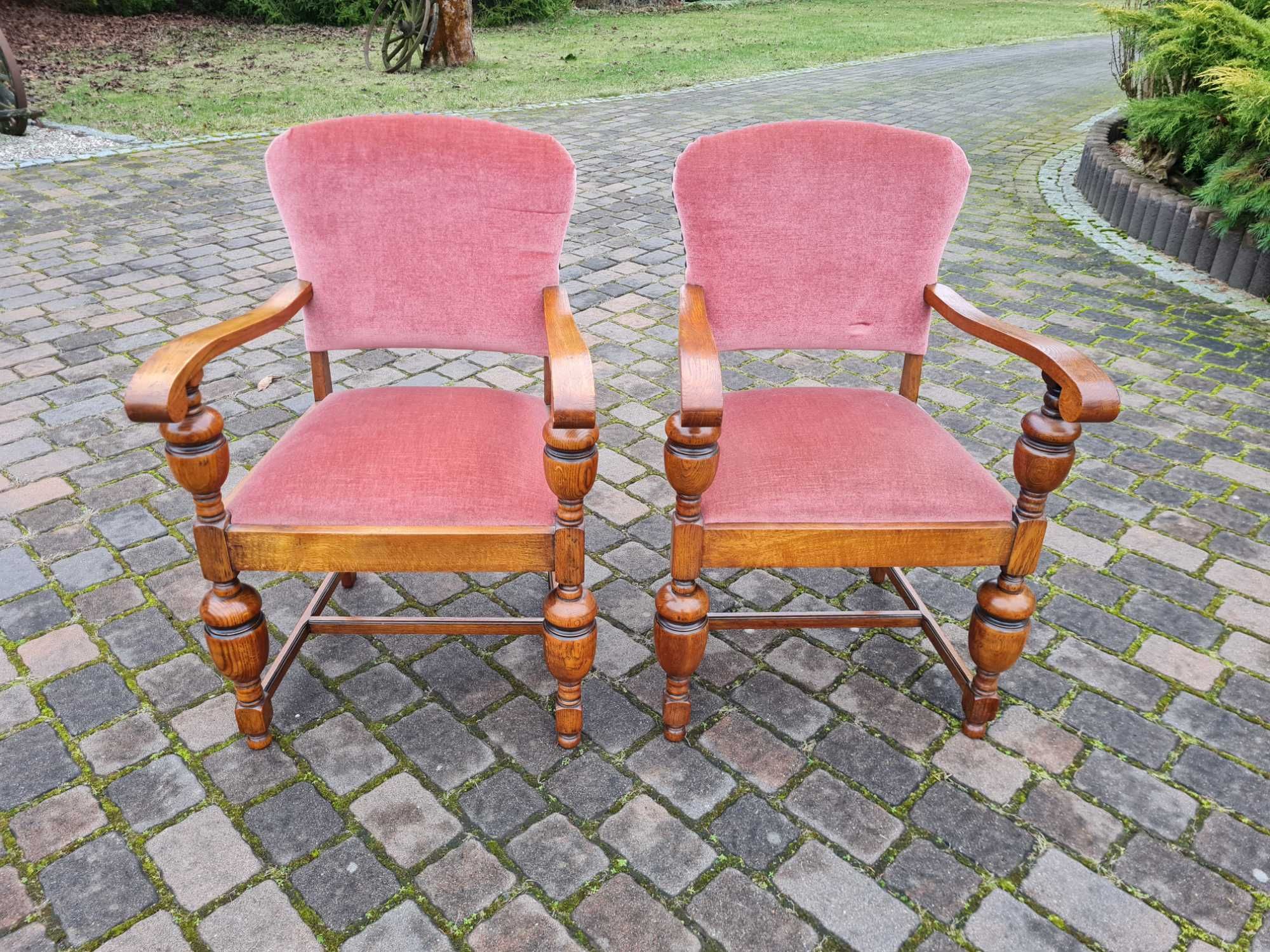 Stylowy stary antyczny fotel Krzesło z oparciami