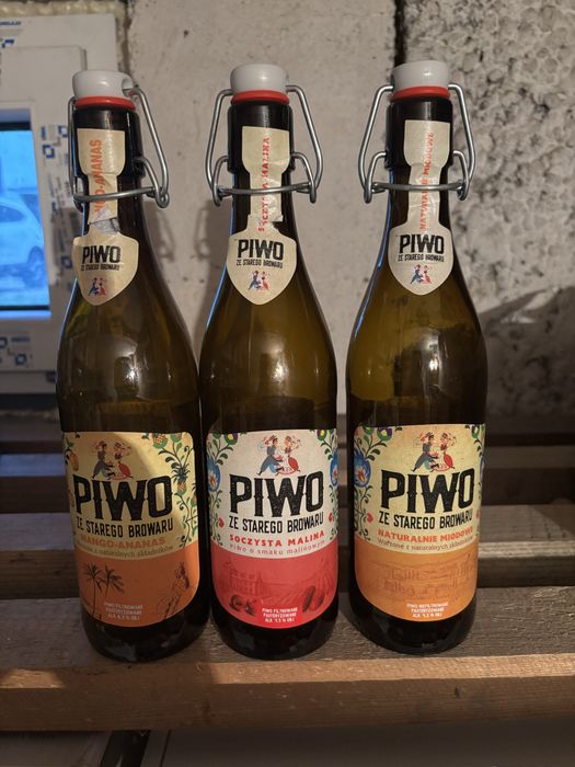 Butelki z klipsem po piwie