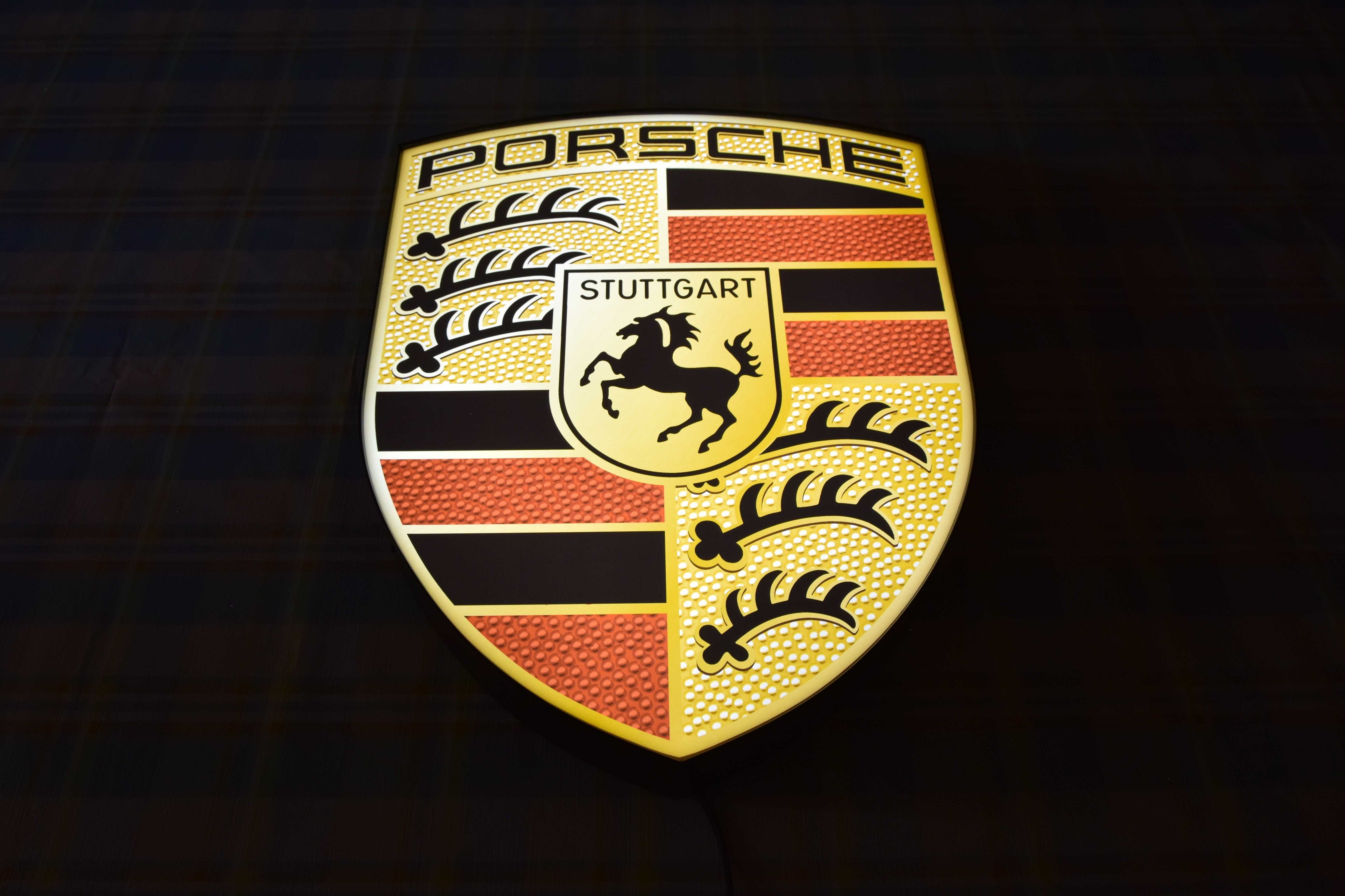 LED Neon PORSCHE, Podświetlane Logo, Reklama 3D, Szyld, Ledon, Prezent