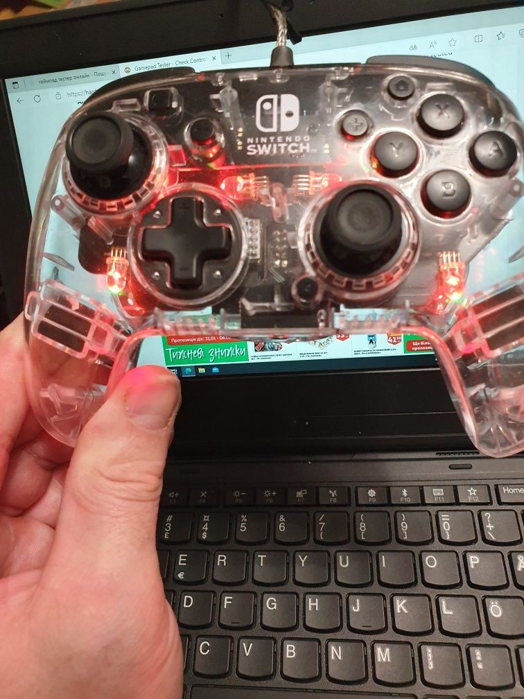 Геймпад nintendo switch .провідниковий RGB.