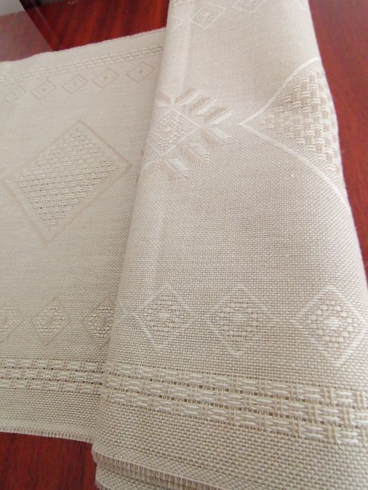 Тканина під льон доріжка двостороння на стіл
