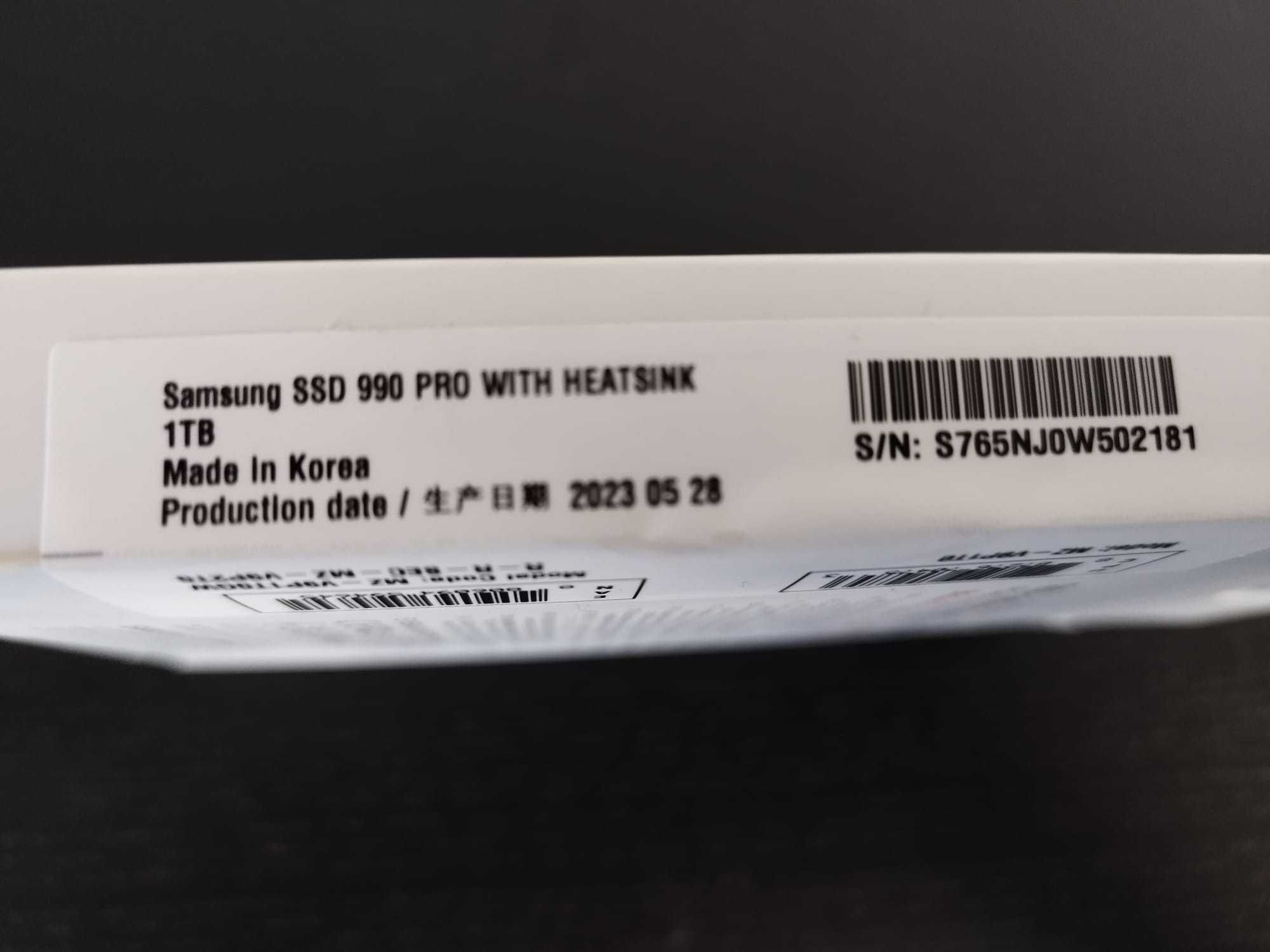 SSD Samsung 990 PRO com Heatsink 1TB PCIe 4.0 NVMe M.2