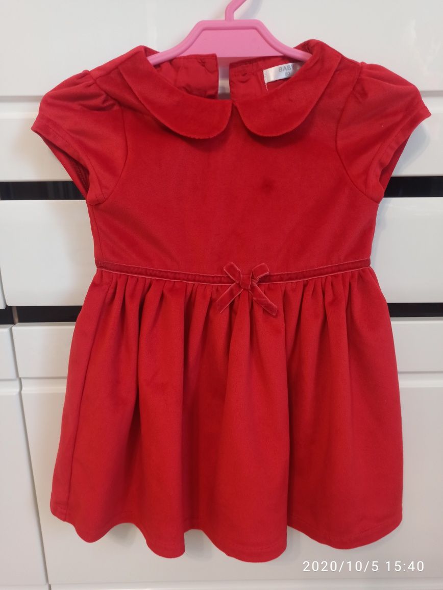 Czerwona sukienka rozmiar 80