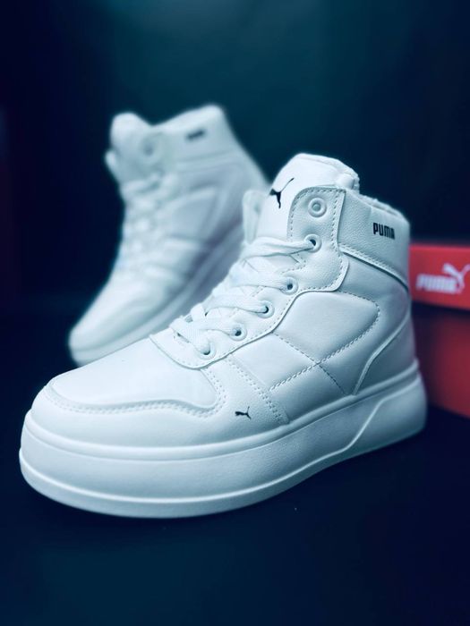 Ботинки Puma зима женские / жіноче взуття Пума тепле / белые ботинки