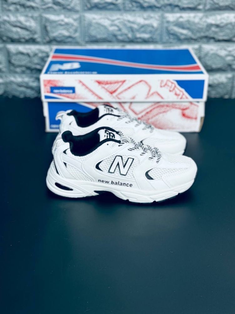 Кроссовки мужские New Balance Летние кросовки Нью Беланс белые