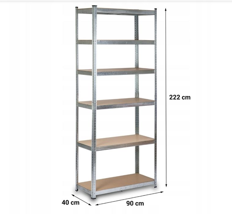 Стелаж 222 × 90 × 40 металевий Humberg