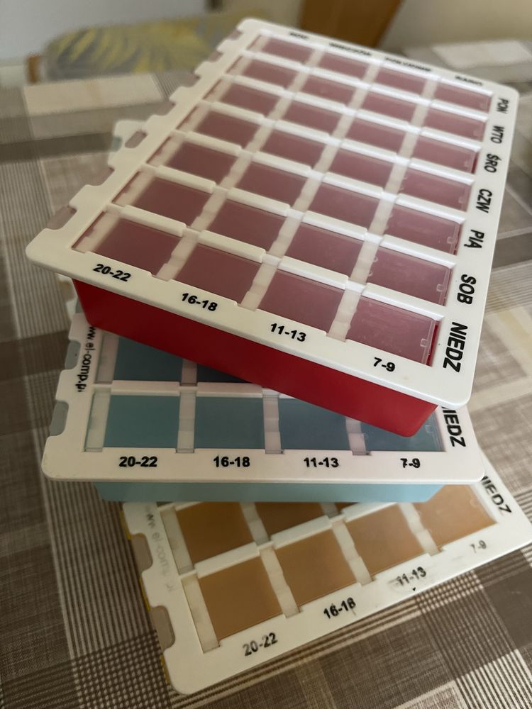 Kasetka na leki/ komplet 3 sztuk