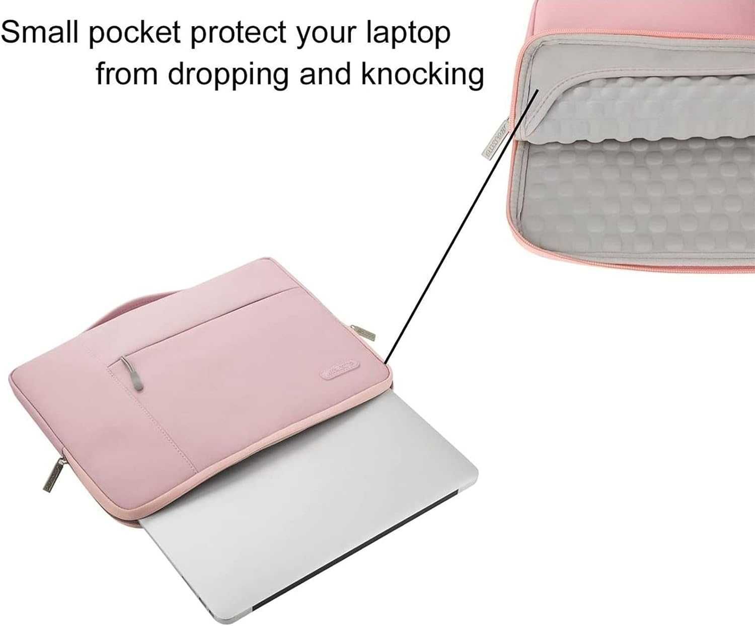 Mosiso torba na laptopa 15,6'' HP Dell Macbook LENOVO MSI Surface róż
