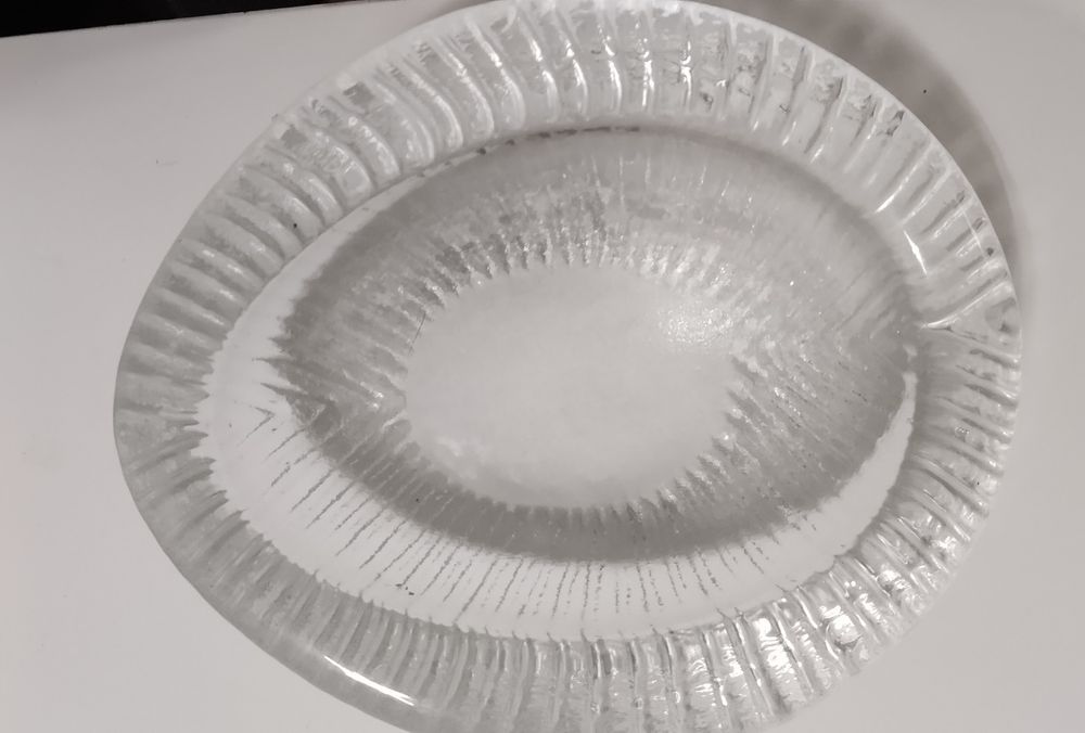 Pisa papéis/ /tigela vintage em cristal vidro arte Pukeberg sueco