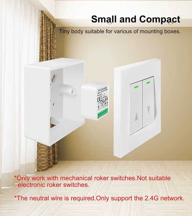 Розумний модуль управління ролетами шторами карнизами Tuya ZigBee WiFi