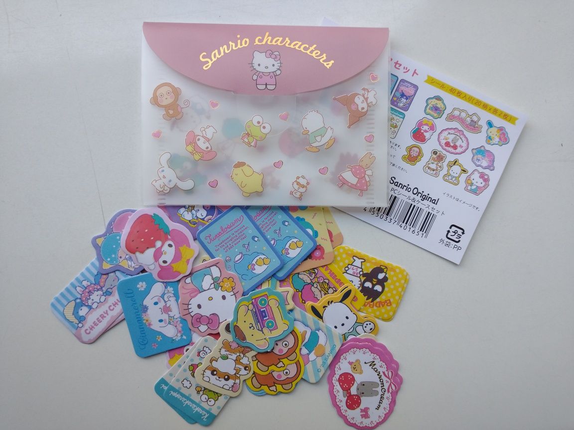 Zestaw naklejek Sanrio charakters My Melody Cinnamoroll kawaii Hello