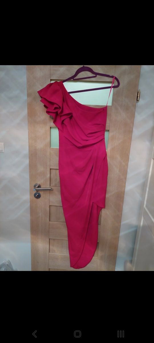 Sukienka długa asymetryczna Randi Illuminate S /36
